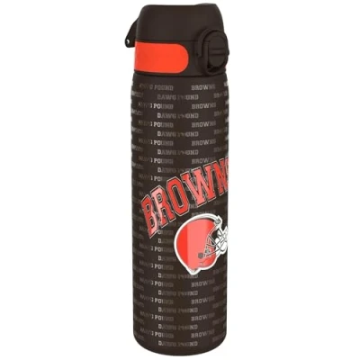 Imagen de Ion8 Botella Agua Delgada, Sin Fugas, Acero Inoxidable, NFL Browns