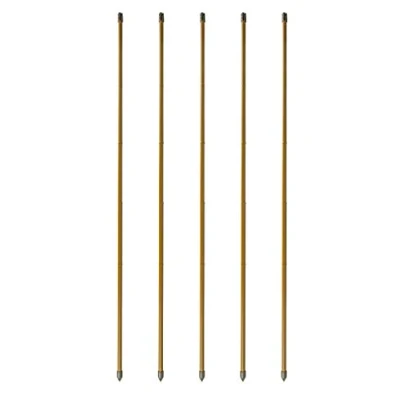 Imagen de Windhager Varilla de Acero con Aspecto bambú, Juego Varillas Acero, Soporte para Plantas, palitos Tomate, marrón, 5 Unidades, 150 cm, 89136