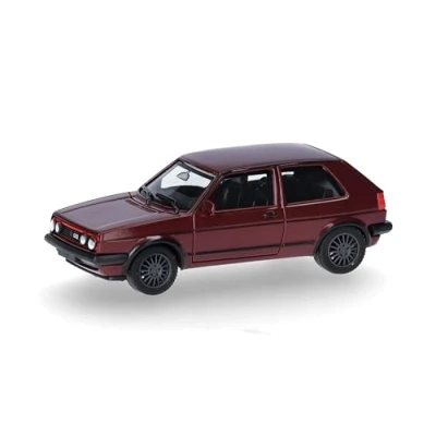 Imagen de Herpa Miniatura del Coche VW Golf II GTI, a Escala 1:87, Pieza de colección, Modelo plástico, Color: Rojo tornadorot metálico