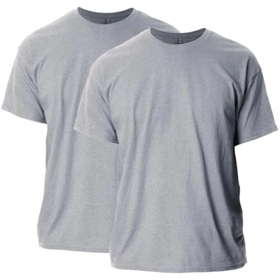 Imagen de Gildan Camiseta de algodón pesado para hombre, estilo G5000, paquete 10, Sport Grey (2 unidades), X Large