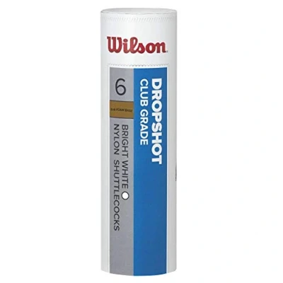 Imagen de Wilson Shuttlecocks, Dropshot Volantes De Bádminton Tubo 6 Unidades Unisex Bianco Adulto, (White), Pieces
