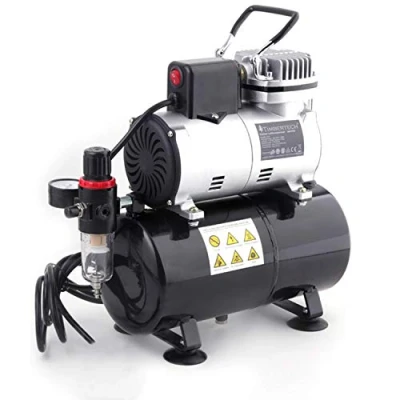 Imagen de TIMBERTECH compresor aerografo mejorado con ventilador de enfriamiento/tanque aire/autoarranque automático para belleza, tatuajes, uñas, etc.