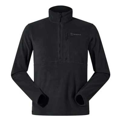 Imagen de Berghaus Prism Half Zip Polartec Forro Polar para Hombre, Negro Azabache, 3XL