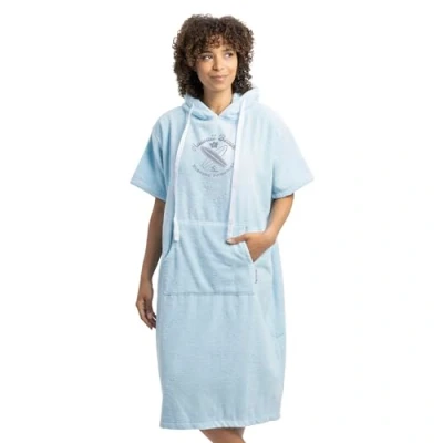 Imagen de HOMELEVEL Poncho de toalla con capucha Ponchos algodón unisex bolsillo Para mujer y hombre adulto surf playa natación Talla S a XL