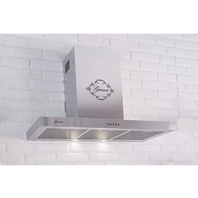 Imagen de Gurari campana extractora de 90 cm GCH F 461 IS 9 N, pared, acero inoxidable, 1000 m3/h, muy absorbente, 3 niveles, extractora, recirculación,
