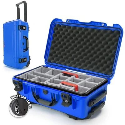 Imagen de Nanuk 935 Funda rígida Impermeable con Ruedas y Divisor Acolchado, Color Azul