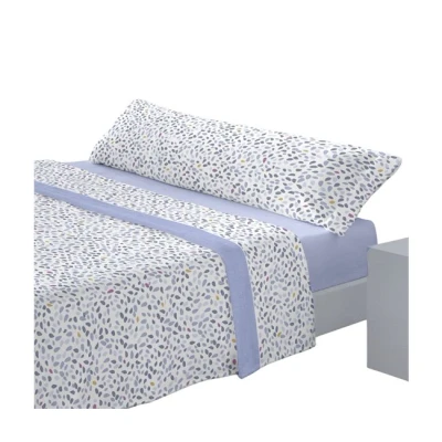 Imagen de Donegal Collections Juego de Sabanas 3 Piezas Cama 180 180x190 Ropa Incluye Sabana Bajera, Encimera y 2 Fundas Almohada Microfibra Extra Suave Har Azul
