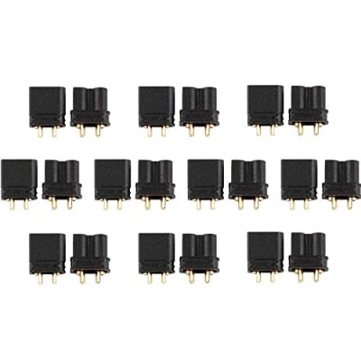 Imagen de YUNIQUE ESPANA 10 pares XT30 macho a hembra, conectores para baterías de modelismo Rc Lipo, color negro
