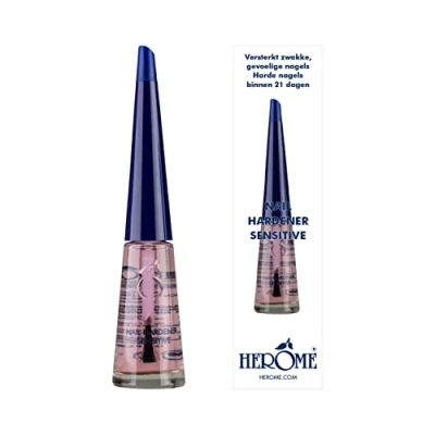 Imagen de Herome Fortalecedor de Uñas Nail Sensitive 10ml con Keratina, Vegano, Endurecedor Frágiles,Tratamiento Reparador, para Sensibles y Dañadas
