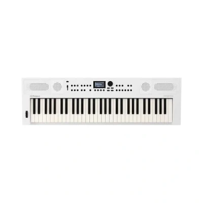 Imagen de Teclado para creación musical Roland GO:KEYS 5 de 61 notas Generador ZEN Core con más 1.000 sonidos integrados Altavoces estéreo Entrada micro Blanco