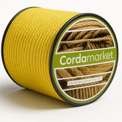 Imagen de Cordamarket Driza Dyneema 4mm, Cuerda Unisex Adulto, Amarillo, 4mm A 25mts
