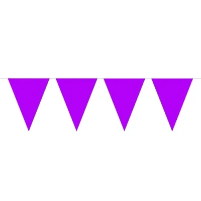 Imagen de Folat Línea De Banderas Color XL para Fiesta Decoración 10 Metros Morado