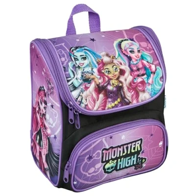 Imagen de Scooli CUTIE Mochila preescolar Monster High Compartimento principal y bolsillo frontal Correas espalda acolchadas Ideal para niños a partir de 3 años