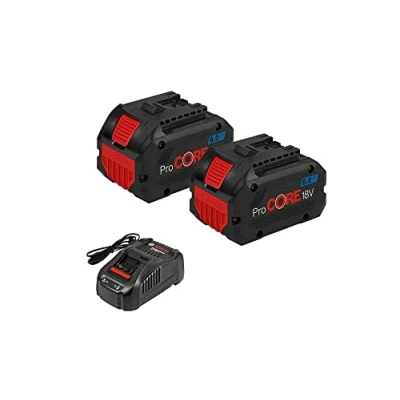 Imagen de Bosch Professional 1600A01C4K Conjunto Power Set, 2 Baterías ProCORE de 8,0 Ah, Cargador GAL 1880 CV, Caja cartón, Azul, 18 V