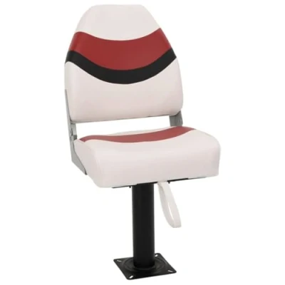 Imagen de vidaXL Set de Asientos Plegables para Barco 2 uds con Respaldo Alto, Silla Barco, Asiento capitán, Plegable