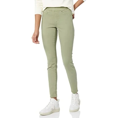 Imagen de Amazon Essentials Jeggings Elásticos Fáciles de Poner Cintura Media (Disponible en Tallas Grandes) Mujer, Verde Salvia Claro, 42