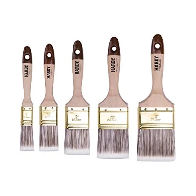 Imagen de HARDY WORKING TOOLS brochas Pintura Set de 5 Piezas, 1 Piezas 25, 35, 50, 60, 75 mm Ancho, Madera, Cepillo Serie *45*, 5PCS, Pinceles A0282 050100