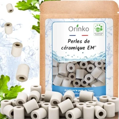 Imagen de Perlas de Cerámica EM® x80 Mejoran la Calidad del Agua Reducen los Depósitos Cal Adaptadas a Lavadoras y Jarras, Botellas, Cafeteras