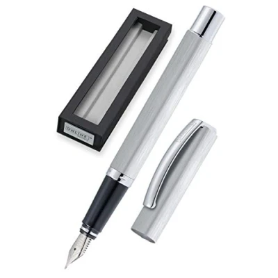 Imagen de Online Schreibgeräte 38520 Pluma estilográfica, color plata