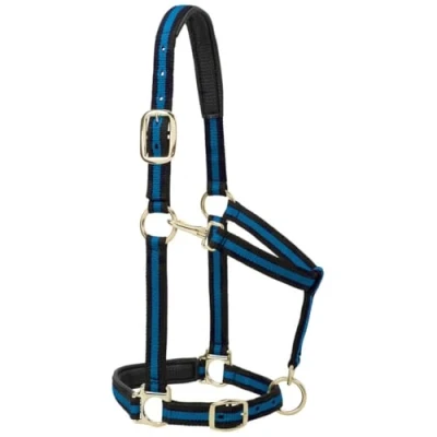 Imagen de Weaver Leather Caballo Acolchado de Nailon Ajustable, Azul, Grande 1 Pulgada