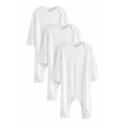 Imagen de Next 3 PACK Regular FIT Pijama de bebé para niños, Talla: 6m, White