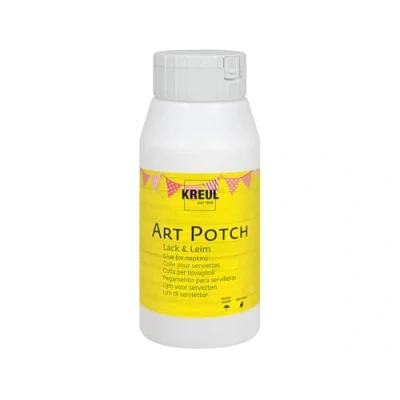 Imagen de KREUL 49253 Art Potch Barniz Cola Transparente 750 ml a base de agua para la decoración y servilleta Adecuado madera, cerámica, piedra cartón