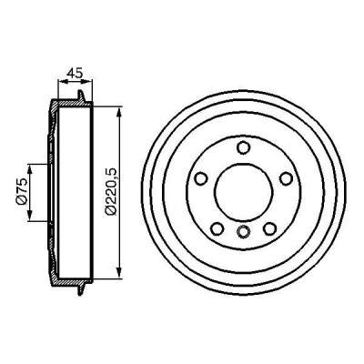 Imagen de BOSCH 0 986 477 043 Tambor de Freno 269,9 Eje trasero BMW: 3 Berlina, Compact norauto, oscaro, mister auto