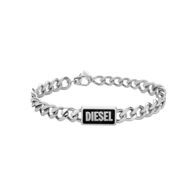 Imagen de Diesel Pulsera de Acero inoxidable para hombre, plata DX1513040, talla única, inoxidable, No es una piedra preciosa