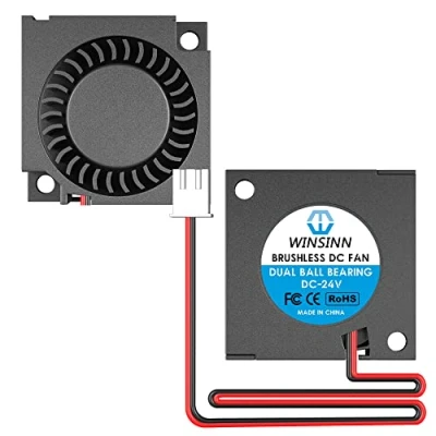 Imagen de WINSINN Ventilador soplador de 30 mm 12 V 3010 con rodamiento bolas dual x 10 mm, turbina turbina, alta velocidad (paquete 2 unidades)
