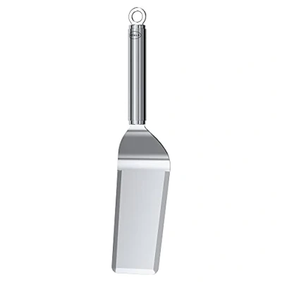 Imagen de RÖSLE Espátula de plancha estrecha, con esquinas redondeadas, para dar la vuelta a carne y verduras, acero inoxidable 18/10, apta lavavajillas