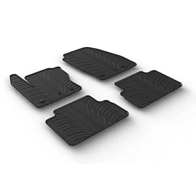 Imagen de Gledring 0554 Juego de alfombrillas suelo Caucho delante y detrás 4 negro 750mm 550mm FORD: C Max 2