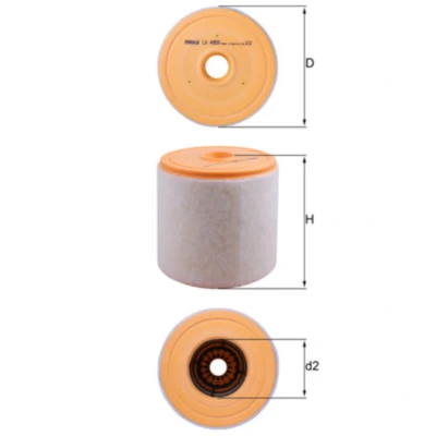 Imagen de MAHLE ORIGINAL LX 4959 Filtro de aire 158 160 Cartucho filtrante AUDI: A7 Sportback, A6 C8 Berlina
