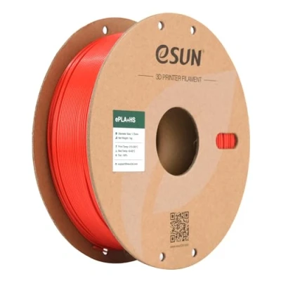 Imagen de eSUN PLA+ Filamento 1.75mm, ePLA+HS para Impresora 3D de Alta Velocidad Precisión Dimensional +/ 0.03mm, Carrete 1KG (2.2 LBS) Impresoras Velocidad,Rojo