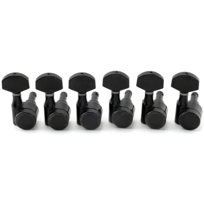 Imagen de Musiclily Pro 6 en línea 1 Pin Clavijas de Afinación Bloqueo Guitarra Clavijeros Bloqueantes para Eléctrica tipo SQ Strat Tele, Negro