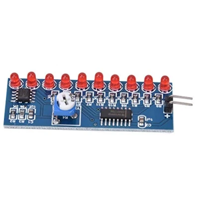 Imagen de 2pcs LED Chaser Módulo de Luz flujo agua NE555 + CD4017 funcionamiento