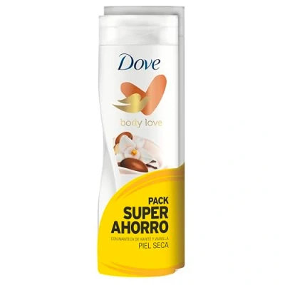 Imagen de Dove Pack Ahorro Crema Hidratante Corporal con Manteca de Katiré y Vainilla para Piel Seca, 2 x 400 ml