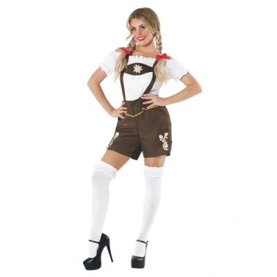 Imagen de Fun Shack Disfraz Tirolesa Mujer, Oktoberfest Alemana Traje Tipico Aleman, Cerveza Mujer Carnaval Talla L