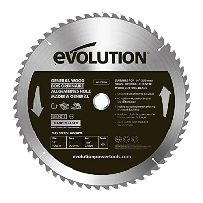 Imagen de Evolution ‎GW355TCT 60 Hoja de sierra tronzadora para corte madera 355 mm