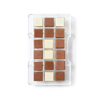 Imagen de Decora del panel de chocolate molde, policarbonato, transparente, 200 x 120 23 mm