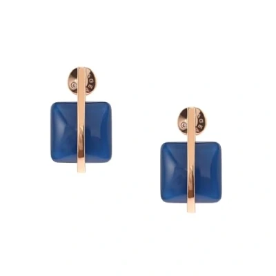 Imagen de SKAGEN Pendientes para Mujer en Acero Inoxidable o Semipreciosos con Cierre Posterior de Pasador, Azul Oscuro