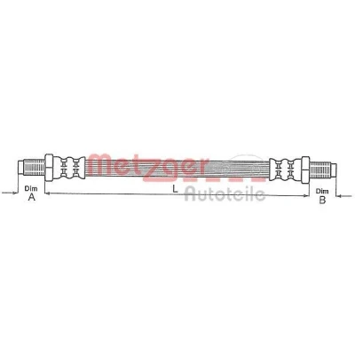 Imagen de METZGER 4112328 Latiguillos de Freno 488 M10 x 1 FORD: Granada
