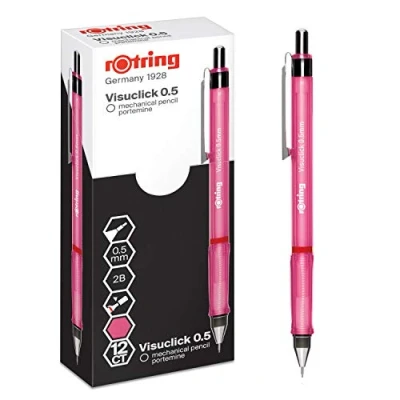 Imagen de rOtring Visuclick portaminas 0,5 mm Mina 2B Cuerpo rosa vivo 1 unidad