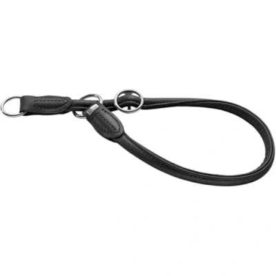 Imagen de HUNTER Collar de Entrenamiento Redondo y Suave níquel con Tope, 45 x 10 mm, Talla XS, Color Negro