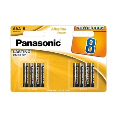 Imagen de PANASONIC BRONZE PILA ALCALINA AAA LR03 BLISTER*8 MINIMA VENTA CAJA 12 UNIDADES