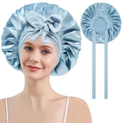 Imagen de Coubeau Gorro de Seda para Dormir Mujer 100%, Pelo la Noche,