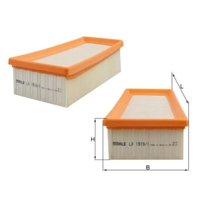 Imagen de MAHLE ORIGINAL LX 1919/1 Filtro de aire 62,3 120 198 Cartucho filtrante