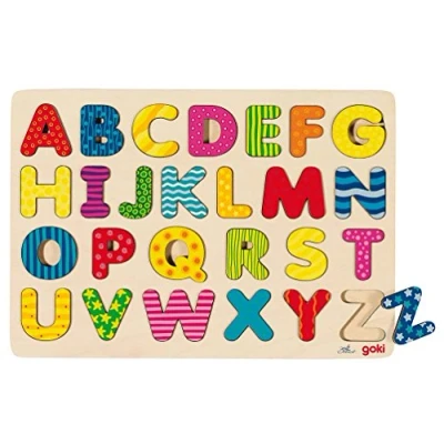 Imagen de GOKI maderaPuzzles de maderaGOKIAbecedario Puzzle, Multicolor (1)
