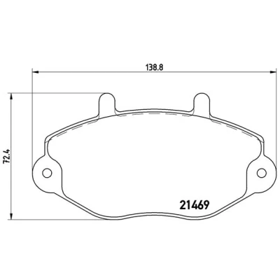 Imagen de BREMBO P 24 033 Juego de pastillas freno excl. contacto avisador desgaste sin accesorios FORD: Transit Mk4 Furgón