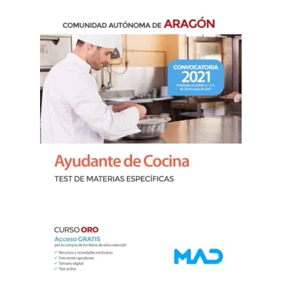Imagen de Ayudantes de Cocina la Comunidad Autónoma Aragón. Test materias específicas