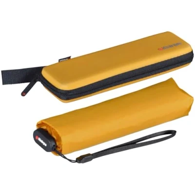Imagen de Knirps Paraguas de bolsillo US.050 Ultra Light Slim Manual en estuche, amarillo curry, 90 cm
